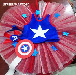 Captain America Costume for Girls